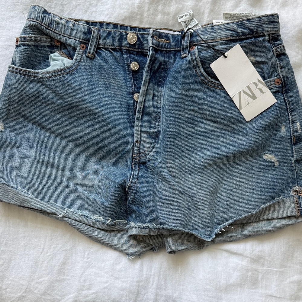 Zara Women's Classic Blue Jean Shorts